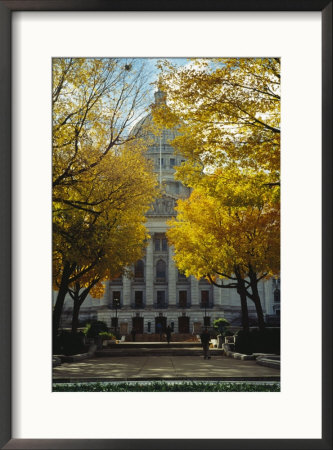 The Wisconsin State Capitol Surrounded By Lush Amber Fall Foliage by Eightfish Pricing Limited Edition Print image