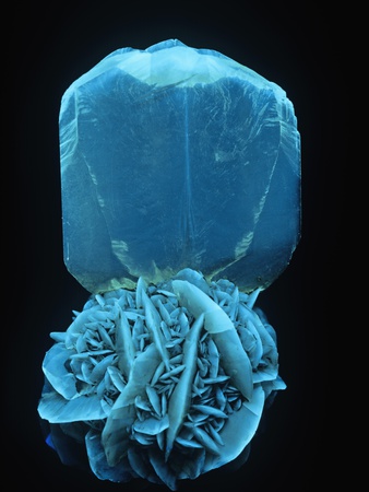 Selenite Form Of Gypsum, A Fluorescent Mineral Photographed Under Short-Wave Uv Light, Manitoba, Ca by Mark Schneider Pricing Limited Edition Print image