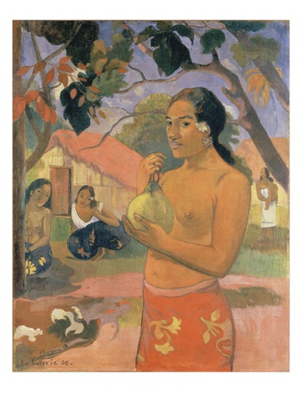 Woman Holding A Fruit (Where Are You Going / Eu Haere Ia Oe) by Paul Gauguin Pricing Limited Edition Print image