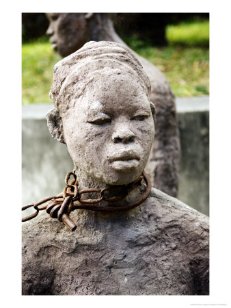 Sculpture Of Slave Chained In A Pit, Zanzibar by Ariadne Van Zandbergen Pricing Limited Edition Print image