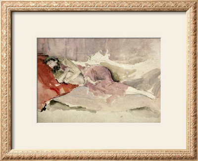 Mother And Child On A Couch by James Abbott Mcneill Whistler Pricing Limited Edition Print image