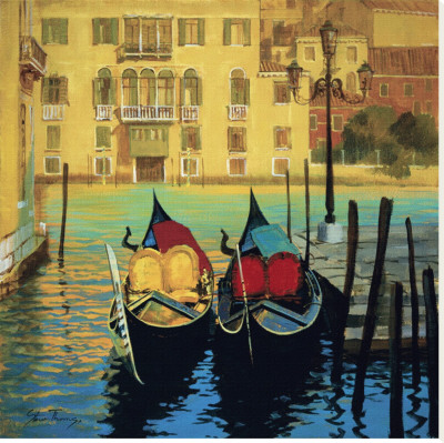 Two Boats In Venice by Steve Thoms Pricing Limited Edition Print image