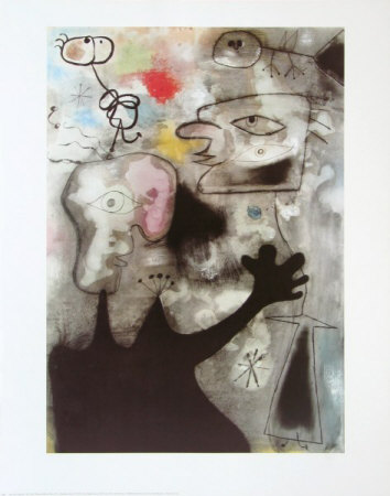 Woman, Bird And Star by Joan Miro Pricing Limited Edition Print image