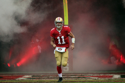 New York Giants And San Francisco 49Ers - Jan. 22, 2012: Alex Smith by Gerald Herbert Pricing Limited Edition Print image
