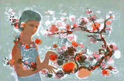 Femme Et Fleurs by Frederic Menguy Pricing Limited Edition Print image