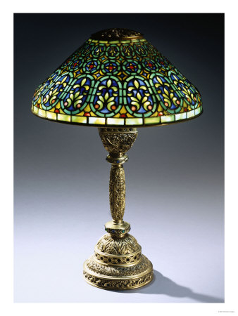 A 'Venetian' Leaded Glass And Gilt-Bronze Table Lamp by Guiseppe Barovier Pricing Limited Edition Print image