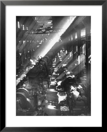 View Showing The Interior Of The Fiat Auto Factory by Carl Mydans Pricing Limited Edition Print image