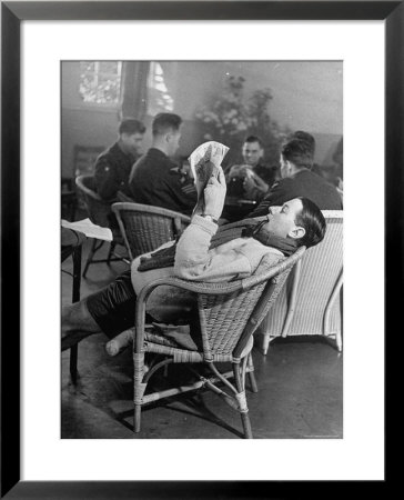 Raf Pilots Relaxing At A Rehabilitation Center by Hans Wild Pricing Limited Edition Print image