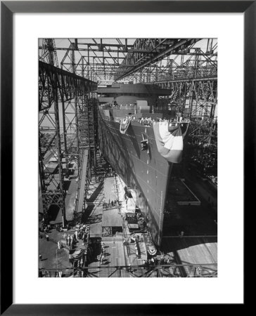 Prior To Launching Oceanliner America, Newport News, Virginia by Alfred Eisenstaedt Pricing Limited Edition Print image