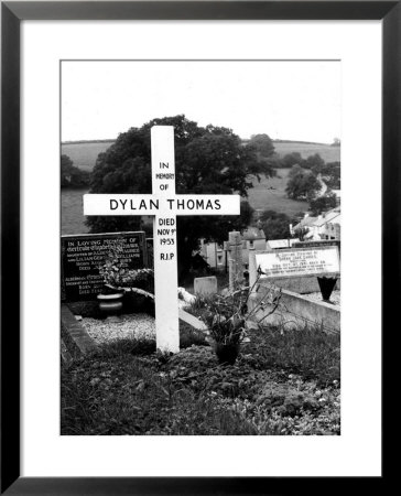Poet Dylan Thomas' Grave Site Located In St. Martin's Churchyard by Terence Spencer Pricing Limited Edition Print image