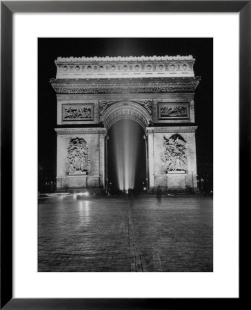 View Of The Arc De Triomphe Lit At Night On Bastille Day by David Scherman Pricing Limited Edition Print image