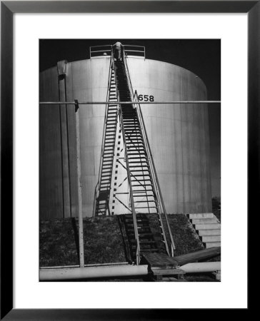 Oil Storage Tank At Standard Oil Of Louisiana During Wwii by Andreas Feininger Pricing Limited Edition Print image