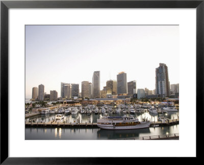 Downtown Skyline And Bayside Marina, Miami, Florida, United States Of America, North America by Angelo Cavalli Pricing Limited Edition Print image