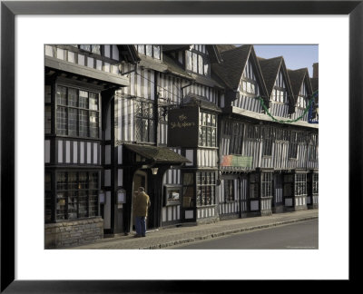Half Timbered Shakespeare Hostelry, Stratford Upon Avon, Warwickshire, England by David Hughes Pricing Limited Edition Print image