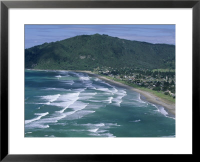 Aerial View Of Surf Beach At Pauanui On East Coast, South Auckland, New Zealand by Robert Francis Pricing Limited Edition Print image
