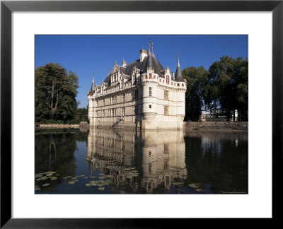Chateau Azay Le Rideau, Unesco World Heritage Site, Indre-Et-Loire, Loire Valley, Centre, France by Guy Thouvenin Pricing Limited Edition Print image