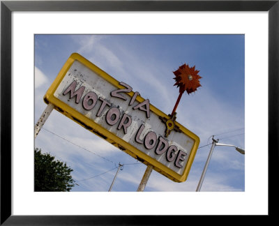 Zia Motor Lodge Sign, New Mexico, Usa by Nancy & Steve Ross Pricing Limited Edition Print image
