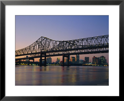Mississippi River Bridge, New Orleans, Louisiana, Usa by Charles Bowman Pricing Limited Edition Print image