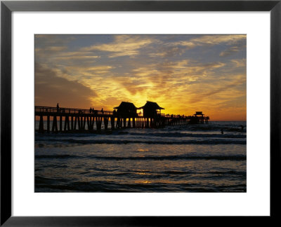 Sunset At Naples Pier, Naples, Florida, Usa by Fraser Hall Pricing Limited Edition Print image