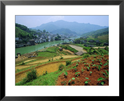 Rice Paddies And Brick-Maker At Longsheng In Northeast Guangxi Province, China by Robert Francis Pricing Limited Edition Print image