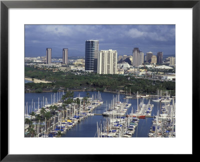 City Skyline And Beach, Honolulu, Oahu, Hawaii by Randa Bishop Pricing Limited Edition Print image