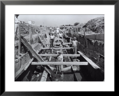 Workers For The City Of Bologna Installing Sanitation Pipes by A. Villani Pricing Limited Edition Print image