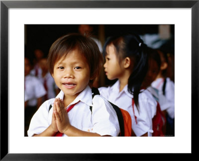 Local School Children Assemble Before School, Kampot, Cambodia by Daniel Boag Pricing Limited Edition Print image