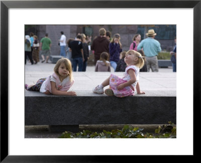 Kids Relax At The Fdr Memorial, Washington, D.C. by Stacy Gold Pricing Limited Edition Print image