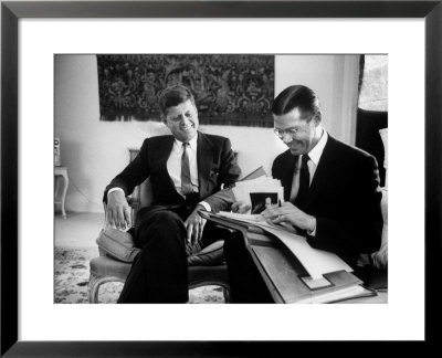 John Kennedy And Robert Mcnamara In Nyc Prior To Kennedy's Inauguration by Alfred Eisenstaedt Pricing Limited Edition Print image