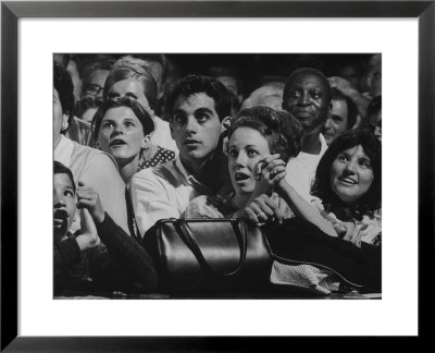Dutch Audience Watching Jazz Trumpeter Louis Armstrong Performing With Band During A Concert by John Loengard Pricing Limited Edition Print image