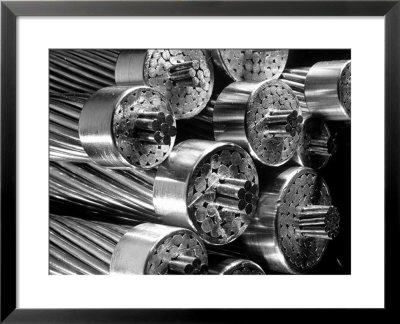 Transmission Cables Showing 6 Core Wires In A Bundle Of 60 Aluminum Cables, Aluminum Co. Of America by Margaret Bourke-White Pricing Limited Edition Print image
