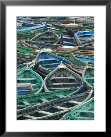 Fishing Boats In Harbour, Safi, Atlantic Coast, Morocco by Walter Bibikow Pricing Limited Edition Print image