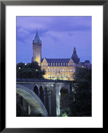 Pont Adolpe, State Savings Bank, Luxembourg by Rex Butcher Pricing Limited Edition Print image