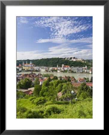 Inn River View From Mariahilf Monastery, Passau, Bavaria, Germany by Walter Bibikow Pricing Limited Edition Print image