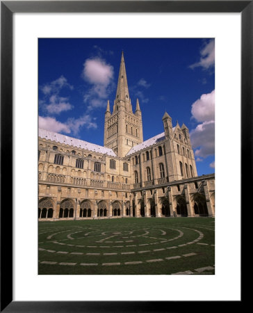 Maze In The Cloisters, Norwich Cathedral, Norwich, Norfolk, England, United Kingdom by Jean Brooks Pricing Limited Edition Print image