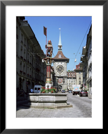 Kramgasse And The Zeitglockenturm, Bern, Bernese Mittelland, Switzerland by Gavin Hellier Pricing Limited Edition Print image