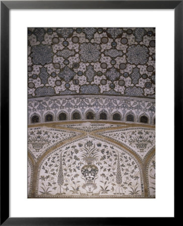 Interior Decorative Detail, Amber Fort, One Of The Great Rajput Forts, Amber, Near Jaipur, India by John Henry Claude Wilson Pricing Limited Edition Print image