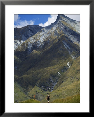 Hikers On The Rob Roy Glacier Hiking Track, New Zealand, Pacific by Chris Kober Pricing Limited Edition Print image