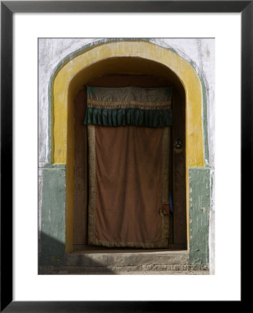 Curtained Entrance To A Monastery, Qinghai, China by David Evans Pricing Limited Edition Print image