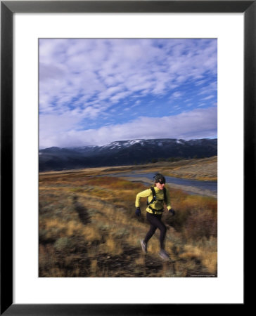 Women Trail Running In Yellowstone National Park, Wyoming by Bobby Model Pricing Limited Edition Print image
