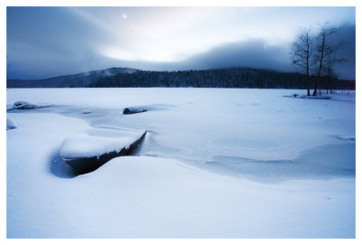 Lake Of Woods Boat In Snow by Shane Settle Pricing Limited Edition Print image