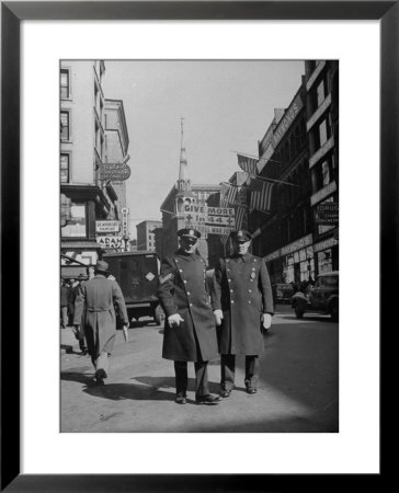 Two Irish Cops Standing On Washington Streeet by Walter Sanders Pricing Limited Edition Print image