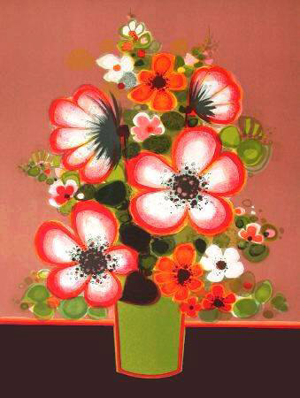 Bouquet Au Vase Vert by Frédéric Menguy Pricing Limited Edition Print image