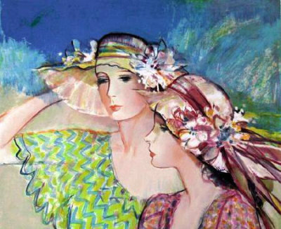 Jeunes Filles Au Chapeau Fleuri by Sachiko Imai Pricing Limited Edition Print image