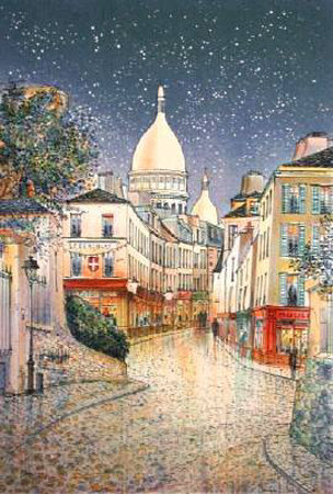 Paris, Montmartre La Nuit by Rolf Rafflewski Pricing Limited Edition Print image