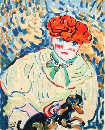 Femme Au Chien, 1906 by Maurice De Vlaminck Pricing Limited Edition Print image