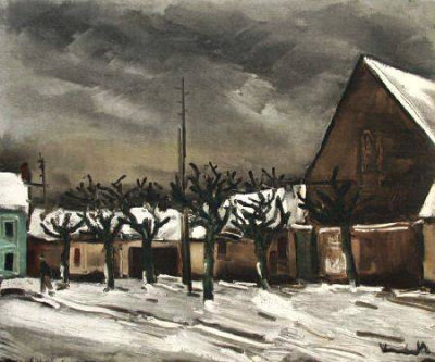 Les Tilleuls Sous La Neige, 1952 by Maurice De Vlaminck Pricing Limited Edition Print image