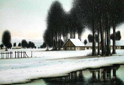 Neige Dans La Plaine by Jacques Deperthes Pricing Limited Edition Print image