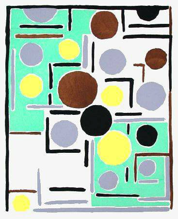 Compositions Couleurs Idees No. 15 by Sonia Delaunay-Terk Pricing Limited Edition Print image
