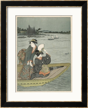 Japanese Ladies Boating by Hishigawa Moronobu Pricing Limited Edition Print image